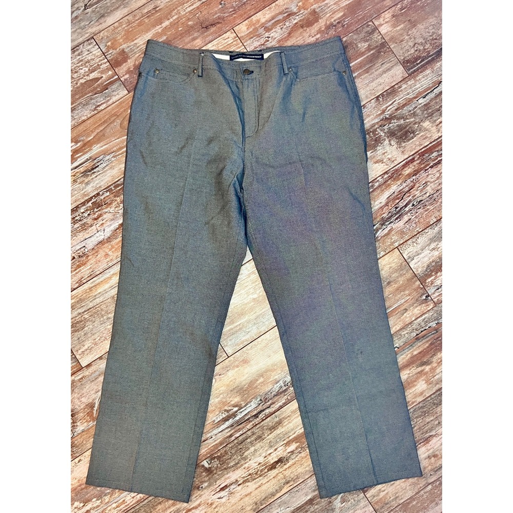 Linda Allard Ellen Tracy Pants Womens‎ 16 Gray Career Stretch Straight Leg